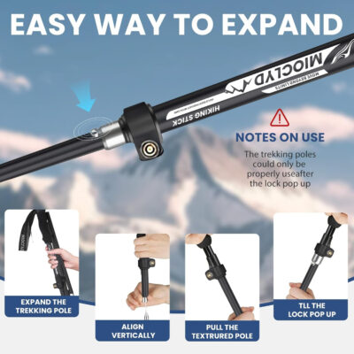 689ad6ea49f21b7dcc25034fb140cbcc3a1b364dd4f689d1557e6.jpg Collapsible Hiking Poles, 7075 Aluminum Trekking Poles, 2pc Lightweight Folding Adjustable for Men & Women, Walking Sticks for Hiking, Camping, Backpacking