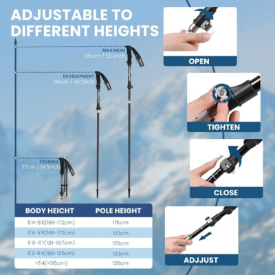 689ad6eb8215a0f2bb1e8499773396b1125c6a3aa24c4283a90fb.jpg Collapsible Hiking Poles, 7075 Aluminum Trekking Poles, 2pc Lightweight Folding Adjustable for Men & Women, Walking Sticks for Hiking, Camping, Backpacking