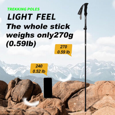 689ad7c515d3262b7331b4b6b1113b12588d4e1a2b7cb1110f833.jpg WWJ Collapsible Trekking Hiking Poles - 1 Pc Lightweight Adjustable Folding Walking Sticks for Hiking & Trekking (7075 Aluminum Alloy, Quick Lock System) Pole - for Men & Women Adults