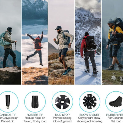 689ad7c68c9b3b4e60c41b3dcf4d75fc209d7e9a8442db9e783be.jpg WWJ Collapsible Trekking Hiking Poles - 1 Pc Lightweight Adjustable Folding Walking Sticks for Hiking & Trekking (7075 Aluminum Alloy, Quick Lock System) Pole - for Men & Women Adults