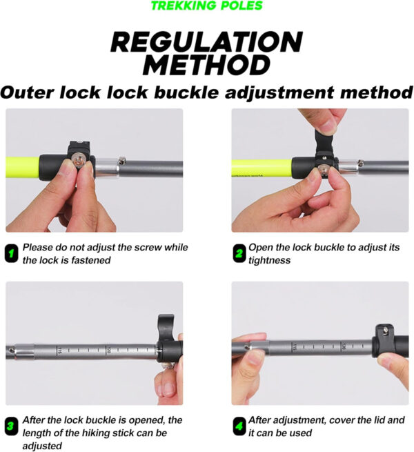 689ad7cd1e8868425625e1b9bf0f03cbb02e1503c0d78c01f16a5.jpg WWJ Collapsible Trekking Hiking Poles - 1 Pc Lightweight Adjustable Folding Walking Sticks for Hiking & Trekking (7075 Aluminum Alloy, Quick Lock System) Pole - for Men & Women Adults