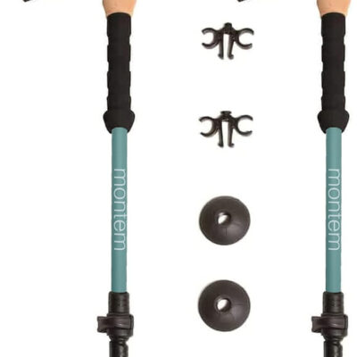 Montem Ultra Light 100% Carbon Fiber Trekking, Walking, and Hiking Poles - One Pair (2 Poles) - Ultra Light, Quick Locking, Foldable, Weather-Resistant and Ultra Durable