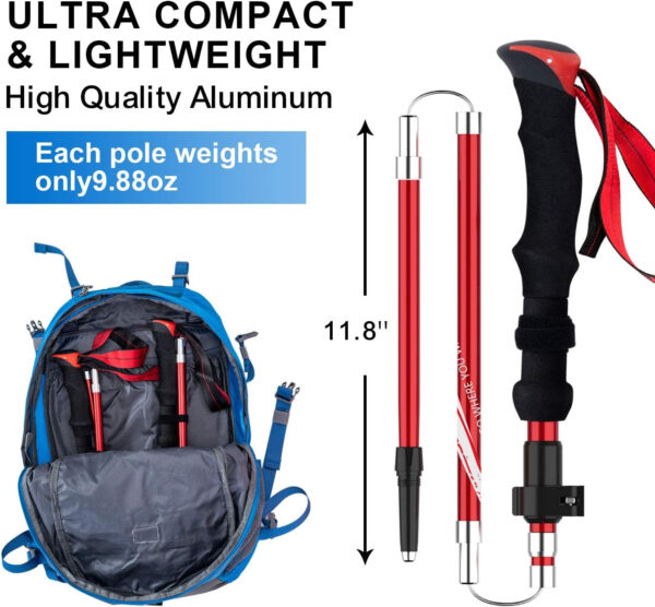 689ad8401b58248410afd8f0fa44219f684f7b4ae0b75b1527fbe.jpg BISINNA Collapsible Trekking Hiking Poles- 2 Pack Folding Aluminum Walking Sticks with Quick Lock System 4 Season Accessories,Telescopic, Adjustable, Lightweight for Men Women