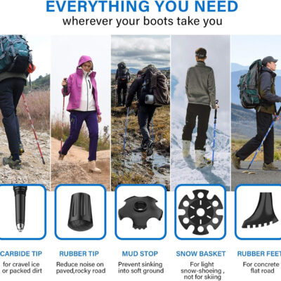 689ad844ac41b944eeca625ecc3b072b2989c03ebccbc06c9f9c5.jpg BISINNA Collapsible Trekking Hiking Poles- 2 Pack Folding Aluminum Walking Sticks with Quick Lock System 4 Season Accessories,Telescopic, Adjustable, Lightweight for Men Women