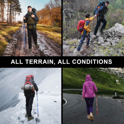 689ad8478fa788c3b3bcd0006d6f5a0159c4b36c43492add6cb3f.jpg BISINNA Collapsible Trekking Hiking Poles- 2 Pack Folding Aluminum Walking Sticks with Quick Lock System 4 Season Accessories,Telescopic, Adjustable, Lightweight for Men Women
