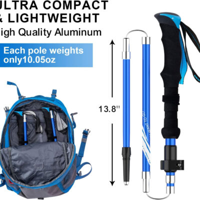 689ad84b98b6b85870d0f928ed7fa6f637182d948cde287f68b0d.jpg BISINNA Collapsible Trekking Hiking Poles- 2 Pack Folding Aluminum Walking Sticks with Quick Lock System 4 Season Accessories,Telescopic, Adjustable, Lightweight for Men Women