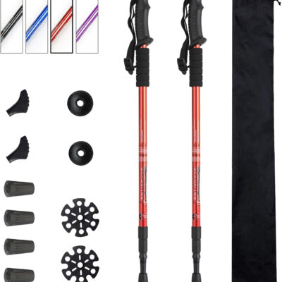 689ad89c8ab622165f955516902c5b1834d6982462b33ffd57875.jpg Aihoye Trekking Poles Shock Absorbing Adjustable Hiking or Walking Sticks for Hiking Collapsible Strong, 2-pc Pack Lightweight Walking Pole, All Terrain Accessories and Carry Bag