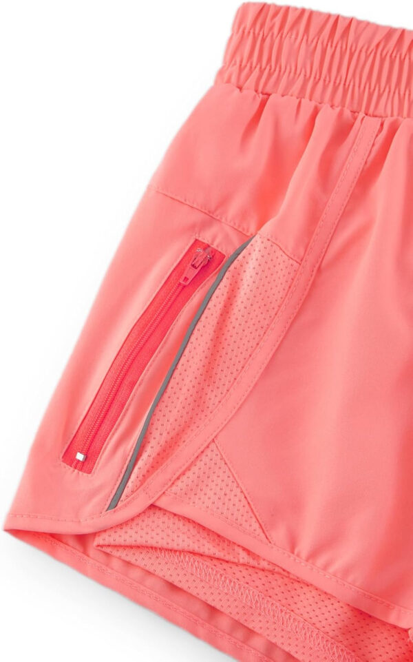Athletic Shorts for Women High Split Running Workout Quick Dry Shorts with Liner(No Pocket)