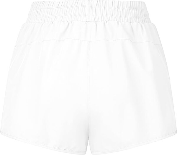 Athletic Shorts for Women High Split Running Workout Quick Dry Shorts with Liner(No Pocket)