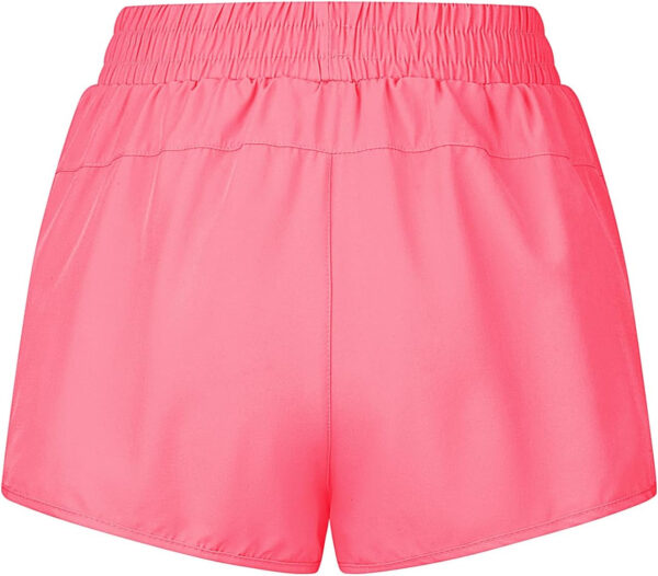Athletic Shorts for Women High Split Running Workout Quick Dry Shorts with Liner(No Pocket)