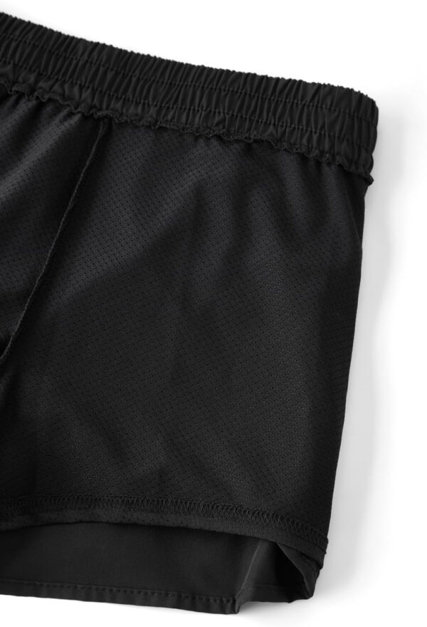 Athletic Shorts for Women High Split Running Workout Quick Dry Shorts with Liner(No Pocket)