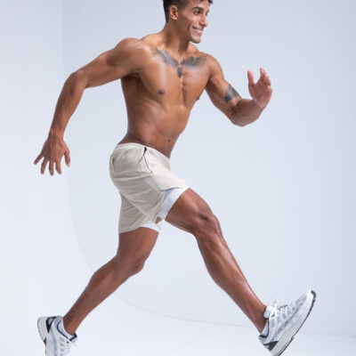 maamgic Men's 2 in 1 Gym Shorts 5 Inch Athletic Tennis Shorts Stretch Workout Running Shorts with Liner