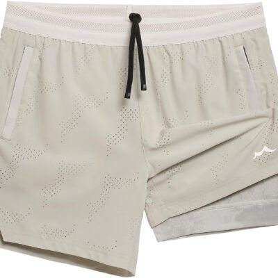 maamgic Men's 2 in 1 Gym Shorts 5 Inch Athletic Tennis Shorts Stretch Workout Running Shorts with Liner