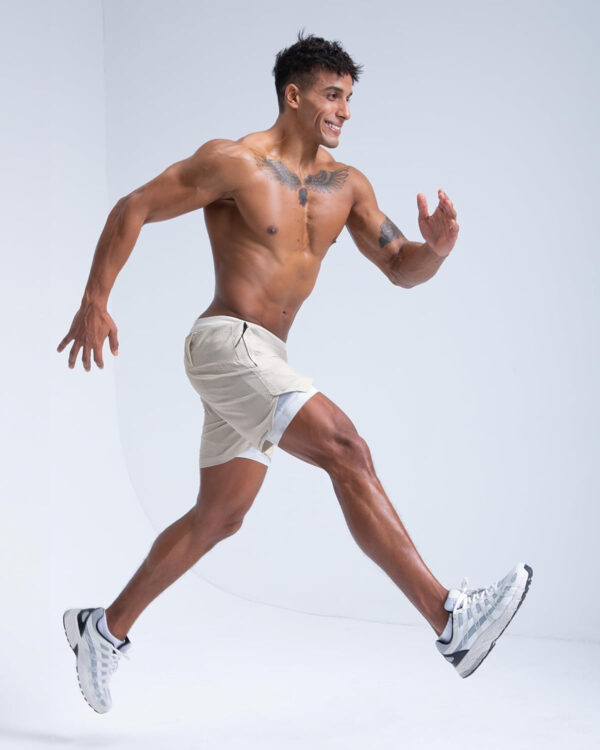 maamgic Men's 2 in 1 Gym Shorts 5 Inch Athletic Tennis Shorts Stretch Workout Running Shorts with Liner