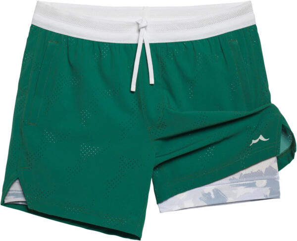 maamgic Men's 2 in 1 Gym Shorts 5 Inch Athletic Tennis Shorts Stretch Workout Running Shorts with Liner