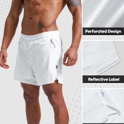maamgic Men's 2 in 1 Gym Shorts 5 Inch Athletic Tennis Shorts Stretch Workout Running Shorts with Liner