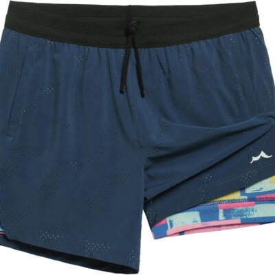 maamgic Men's 2 in 1 Gym Shorts 5 Inch Athletic Tennis Shorts Stretch Workout Running Shorts with Liner