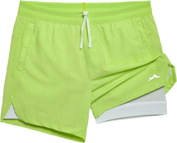 maamgic Men's 2 in 1 Gym Shorts 5 Inch Athletic Tennis Shorts Stretch Workout Running Shorts with Liner