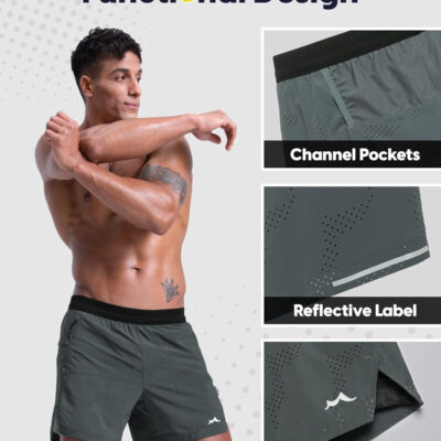 maamgic Men's 2 in 1 Gym Shorts 5 Inch Athletic Tennis Shorts Stretch Workout Running Shorts with Liner