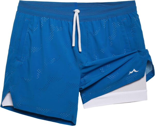 maamgic Men's 2 in 1 Gym Shorts 5 Inch Athletic Tennis Shorts Stretch Workout Running Shorts with Liner