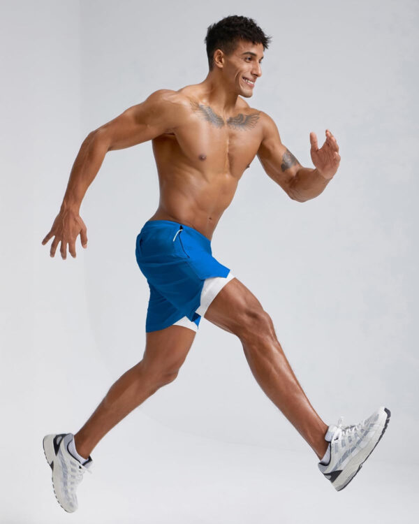 maamgic Men's 2 in 1 Gym Shorts 5 Inch Athletic Tennis Shorts Stretch Workout Running Shorts with Liner