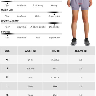 Ksmien Women's 2 in 1 Running Shorts Quick Dry Athletic Gym Workout Shorts with Liner Phone Pockets