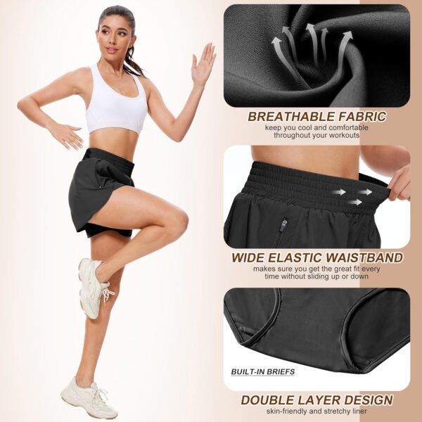 689ae7cd78f970b770faf39fa9ef1437e16372b02df61adc15639.jpg BALENNZ Women's Athletic Workout Shorts with Zipper Pockets Activewear Elastic Waist Gym Running Shorts