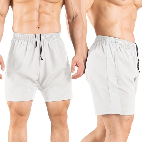689ae89670dbca638977e45efcf9315d6ece61ef1091cbe55114d.jpg Men's 5" Running Shorts 2 Pack Quick Dry Athletic Workout Gym Shorts with Zipper Pockets