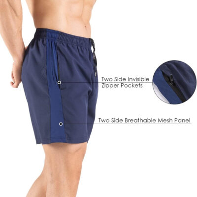 689ae8ac26ecba61adeba3f408f0df5ac92b00aba402aa7536c6d.jpg Men's 5" Running Shorts 2 Pack Quick Dry Athletic Workout Gym Shorts with Zipper Pockets