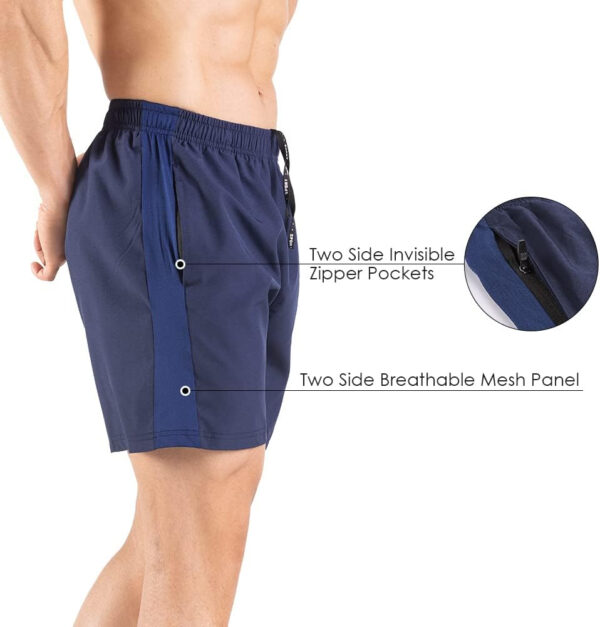 689ae8ac26ecba61adeba3f408f0df5ac92b00aba402aa7536c6d.jpg Men's 5" Running Shorts 2 Pack Quick Dry Athletic Workout Gym Shorts with Zipper Pockets