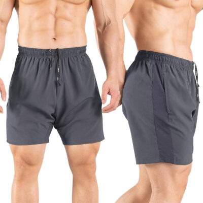 689ae8bc44f25bad2138658695b1e627583f3601b84b828fe7817.jpg Men's 5" Running Shorts 2 Pack Quick Dry Athletic Workout Gym Shorts with Zipper Pockets