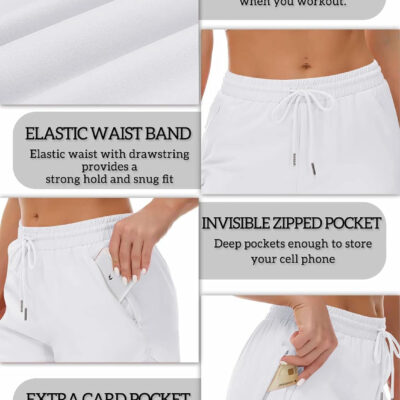 689ae977e1aa0db9b1110dfc3f2fed18a367b40438be51e3aaa19.jpg Women's Running Shorts with Liner 3 Zipper Pockets Elastic Workout Athletic Gym Yoga Shorts