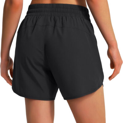 Ksmien Women's 5" Athletic Running Shorts Quick Dry Lightweight Workout Gym Shorts with Zipper Pockets UPF 50+