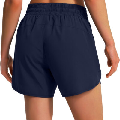 Ksmien Women's 5" Athletic Running Shorts Quick Dry Lightweight Workout Gym Shorts with Zipper Pockets UPF 50+