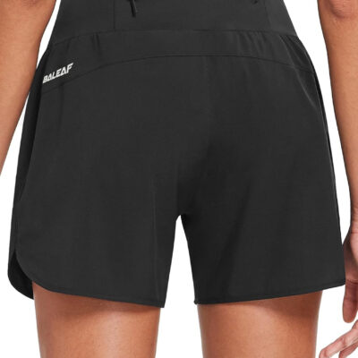 689aeb441ea191019d988c7af46722aec66f2368e9766ce0f58d0.jpg baleaf Women's 5" Workout Shorts Gym Running Shorts Athletic with Liner High Waistband Quick Dry Sports Zipper Pockets