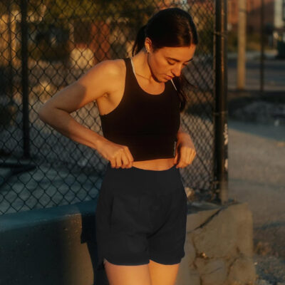 689aeb49a0bea614ba32abd8c4b2750e9d3771024c0ab5c8690c2.jpg baleaf Women's 5" Workout Shorts Gym Running Shorts Athletic with Liner High Waistband Quick Dry Sports Zipper Pockets