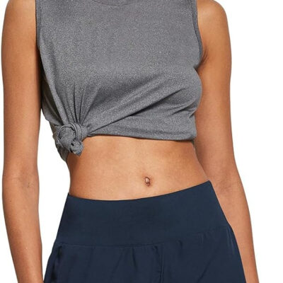 689aeb5a61e69b1c0265f01e7eee93bd2f3e741b6793757a5493f.jpg baleaf Women's 5" Workout Shorts Gym Running Shorts Athletic with Liner High Waistband Quick Dry Sports Zipper Pockets