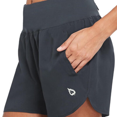 689aeb73cb030a716c23ee13f6cd41e5e522da0d48fde649a3846.jpg baleaf Women's 5" Workout Shorts Gym Running Shorts Athletic with Liner High Waistband Quick Dry Sports Zipper Pockets