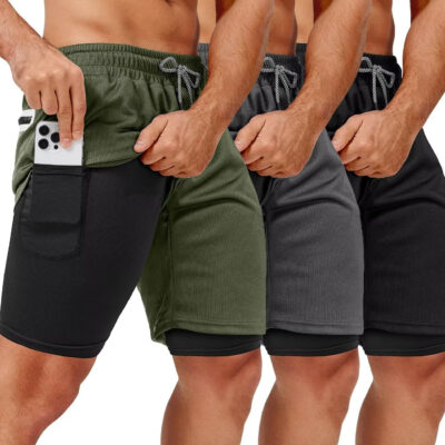 689aebe3a908c08c0e85df9cf439d90db385620aec49f00022856.jpg 3 Pack Men's 2 In1 Gym Shorts Men with Pockets 7 inch Workout Shorts Men Running Shorts with Liner&Towel Loop