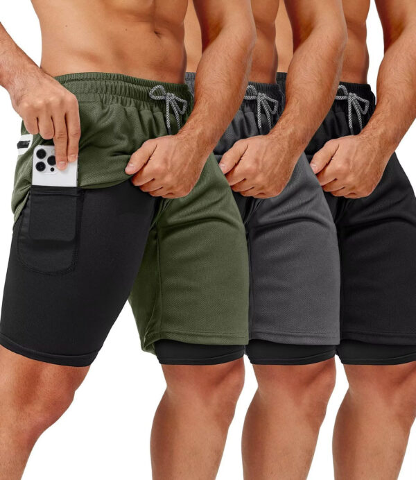 689aebe3a908c08c0e85df9cf439d90db385620aec49f00022856.jpg 3 Pack Men's 2 In1 Gym Shorts Men with Pockets 7 inch Workout Shorts Men Running Shorts with Liner&Towel Loop