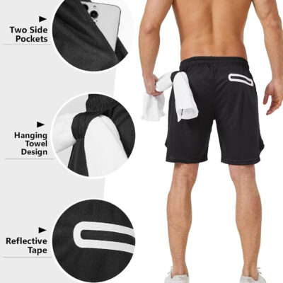 689aebe68983d2b7bc14c7c0451d4dffd26a9e4e46756e9f1a4d9.jpg 3 Pack Men's 2 In1 Gym Shorts Men with Pockets 7 inch Workout Shorts Men Running Shorts with Liner&Towel Loop