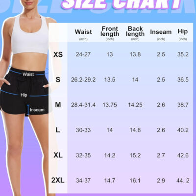 High Waisted Running Shorts for Women with Pockets, 2.5" Black Athletic Workout Gym Yoga Spandex Dolphin Shorts