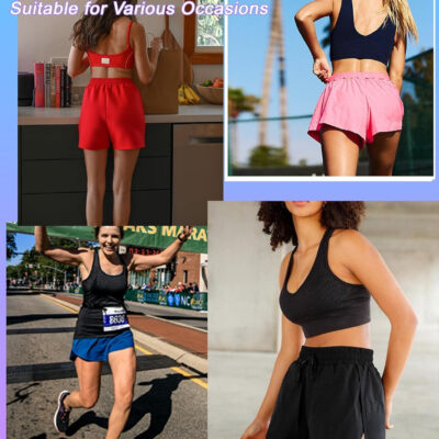 High Waisted Running Shorts for Women with Pockets, 2.5" Black Athletic Workout Gym Yoga Spandex Dolphin Shorts