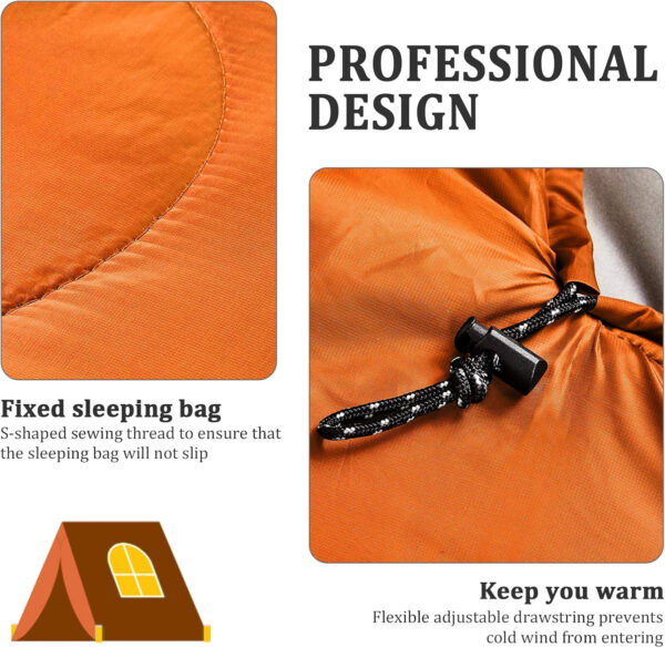 689b0a27bc56fa21c4449e5b5b0d909f9f14922319e7e532f4809.jpg ECOOPRO Warm Weather Sleeping Bag - Portable, Waterproof, Compact Lightweight, Comfort with Compression Sack - Great for Outdoor Camping, Backpacking & Hiking-83 L x 30" W Fits Adults