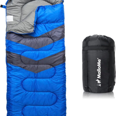 MalloMe Sleeping Bags for Adults Cold Weather & Warm - Backpacking Camping Sleeping Bag for Kids 10-12, Girls, Boys - Lightweight Compact Camping Essentials Gear Accessories Hiking Sleep Must Haves