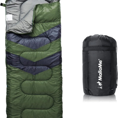 MalloMe Sleeping Bags for Adults Cold Weather & Warm - Backpacking Camping Sleeping Bag for Kids 10-12, Girls, Boys - Lightweight Compact Camping Essentials Gear Accessories Hiking Sleep Must Haves