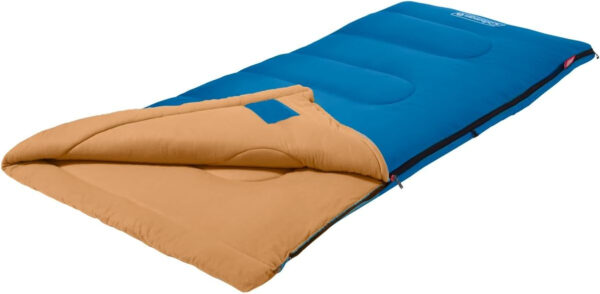 689b0b4c136c920479c5063b7e92eb8dd40797e52415f5acab5e4.jpg Coleman Brazos 20/30°F Adult Cool-Weather Sleeping Bag with No-Snag Zipper & Stuff Sack, Machine Washable, Great for Camping, Traveling, Guests, & More