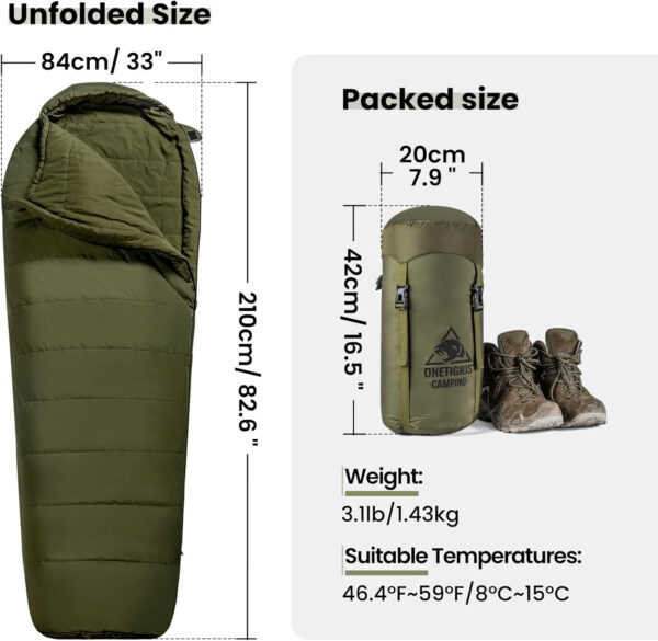 689b0c19c2956f5e764c95e14e0463302ce8e42266c13bea38ccf.jpg OneTigris Bushcrafter’s Sleeping Bags, Mummy Sleeping Bag for Camping Hiking Backpacking, Survival Gear