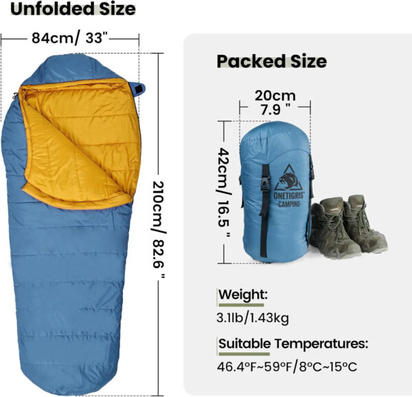 689b0c2455415f5b8f41058592f2424db31e2d63e6210cf4889d4.jpg OneTigris Bushcrafter’s Sleeping Bags, Mummy Sleeping Bag for Camping Hiking Backpacking, Survival Gear