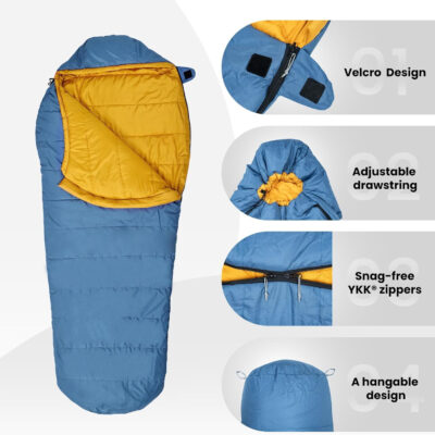 689b0c28385bda387c4c4212ee190bc30374b146bfc6f05168114.jpg OneTigris Bushcrafter’s Sleeping Bags, Mummy Sleeping Bag for Camping Hiking Backpacking, Survival Gear